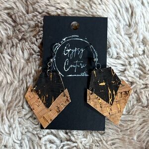 Elegant Black and Gold Earrings